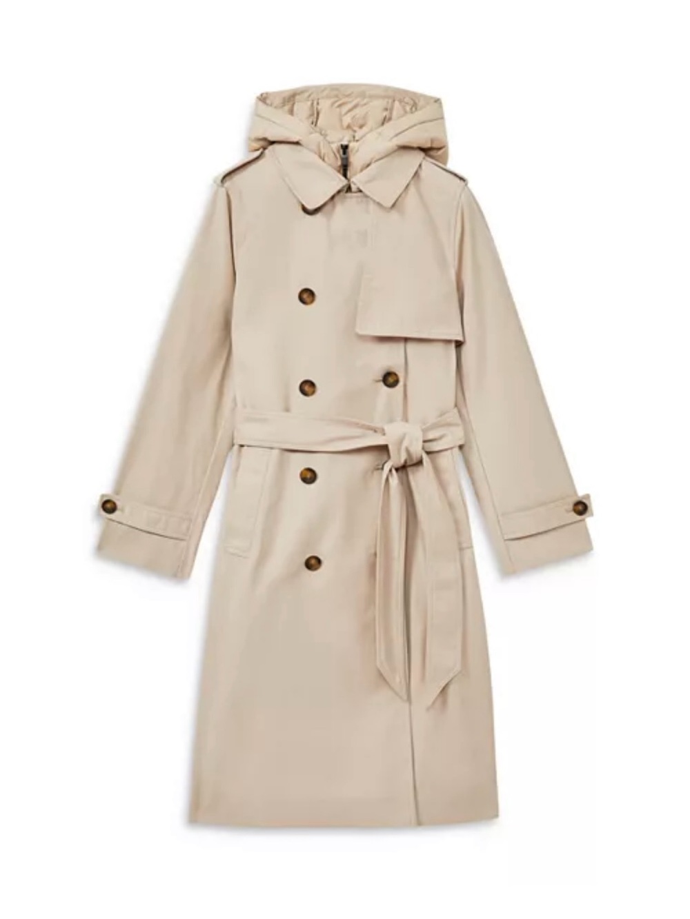 Reiss Azura Trench Coat with removable hooded zip insert